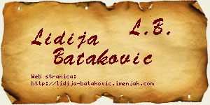 Lidija Bataković vizit kartica